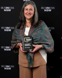 Cathy with Sydney Business Award for Outstanding Community Organisation